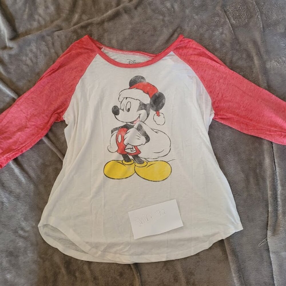 (SHIRT 72) - Women's Disney Mickey Mouse Baseball T-Shirt
